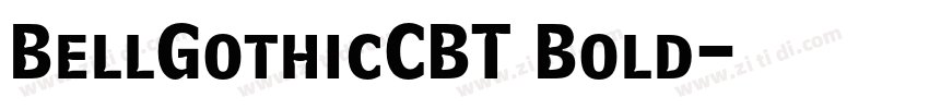 BellGothicCBT Bold字体转换
